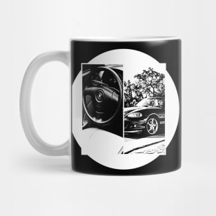 Mazda Miata MX-5 NB Black 'N White 5 (Black Version) Mug